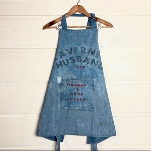 VINTAGE Denim Apron “Laverne’s Husband Fred”